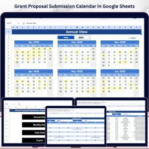 Grant Proposal Submission Calendar in Google Sheets