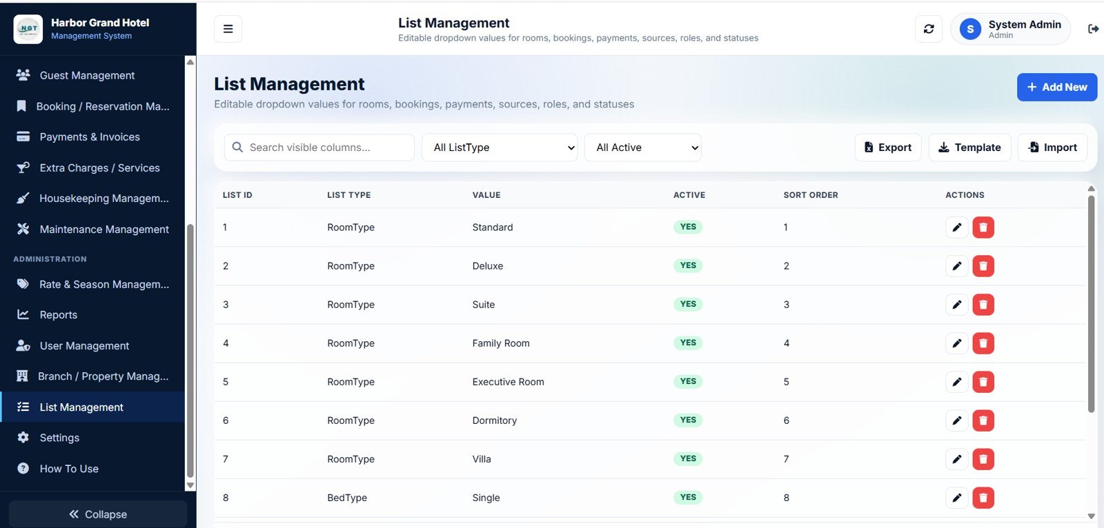 Hotel Booking Management System - Branch and Property Management