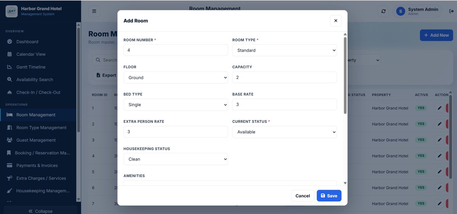Hotel Booking Management System - Check In and Check Out