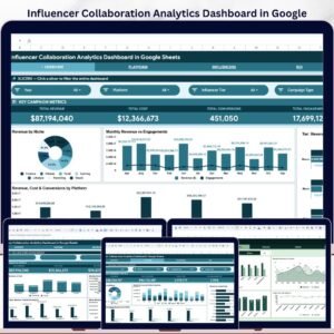Influencer Collaboration Analytics Dashboard in Google Sheets