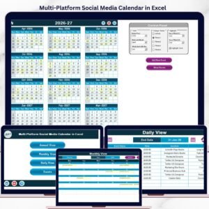 Multi-Platform Social Media Calendar in Excel