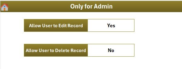 Office Safety Inspection Tracker in Excel - Setting Sheet