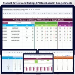 Product Reviews and Ratings KPI Dashboard in Google Sheets