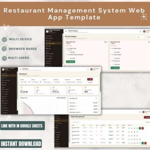 Restaurant Management System Web App Template