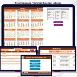 Retail Sales and Promotion Calendar in Excel