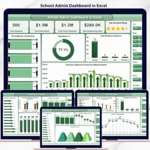School Admin Dashboard in Excel