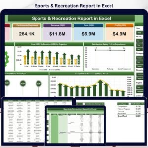 The Sports & Recreation Report in Excel