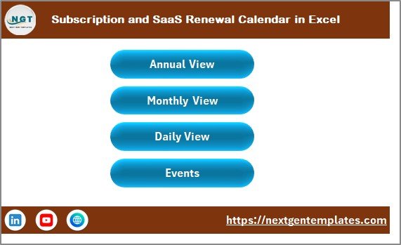 Subscription and SaaS Renewal Calendar in Excel