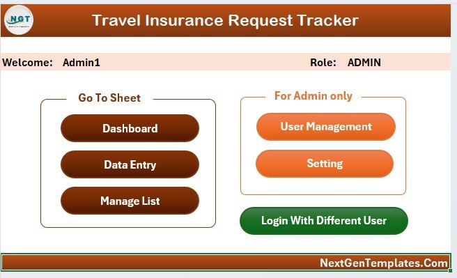 Travel Insurance Request Tracker - Home Page