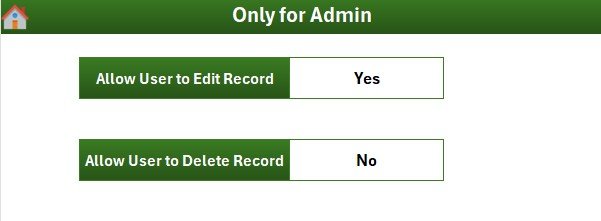 Vehicle Reservation Tracker in Excel - Settings Sheet
