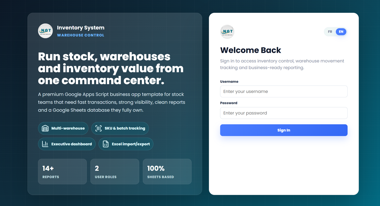 Web-based Advanced Inventory Management System in Google Sheets