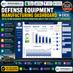 Defense Equipment Manufacturing Dashboard in Excel