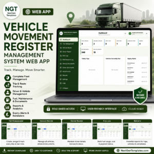 Vehicle Movement Register Management System Web App