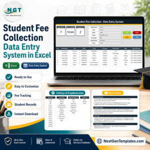 Student Fee Collection System in Excel