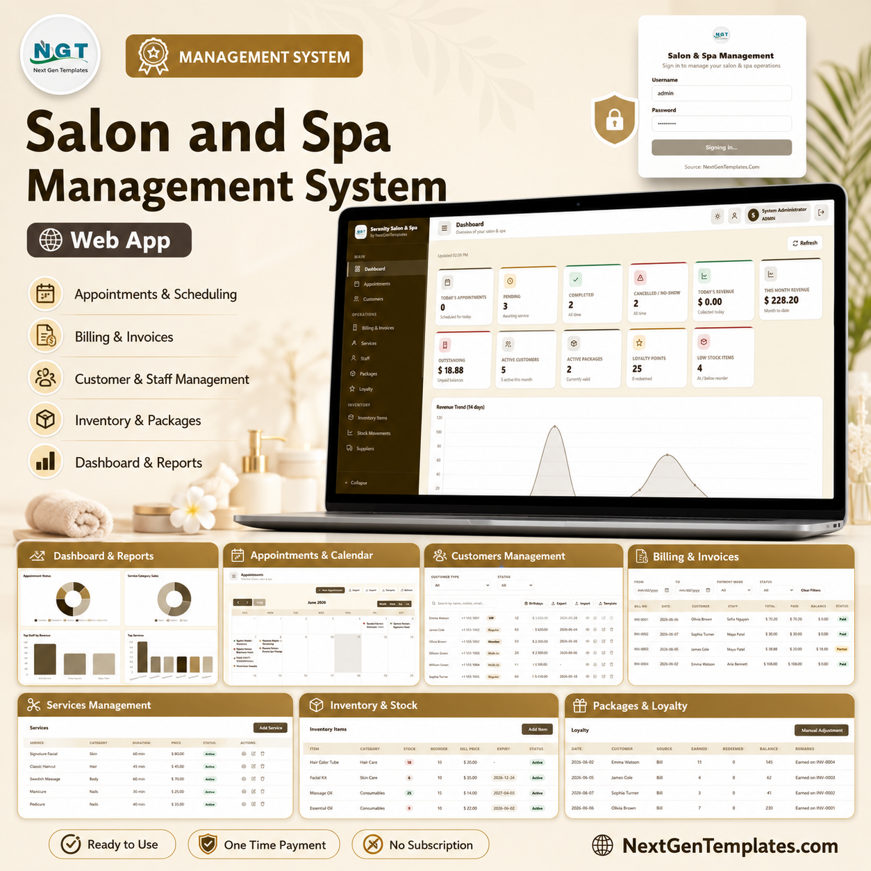 Salon and Spa Management System Web App