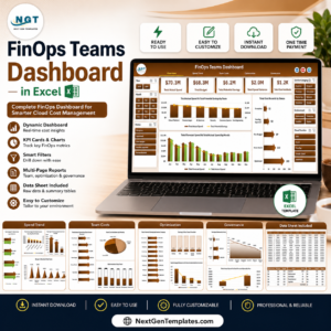FinOps Teams Dashboard in Excel