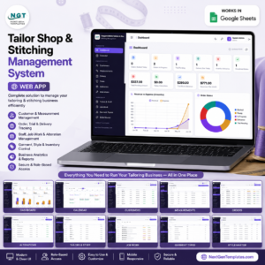 Tailor Shop and Stitching Management System Web App