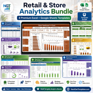 Retail & Store Analytics Bundle – 8 Premium Templates (Excel + Google Sheets)