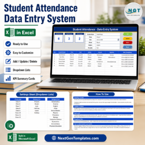 Student Attendance Data Entry System in Excel