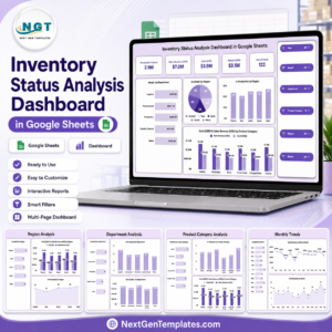 Inventory Status Analysis Dashboard in Google Sheets