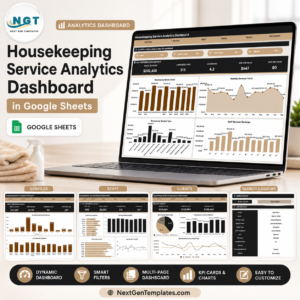 Housekeeping Service Analytics Dashboard in Google Sheets