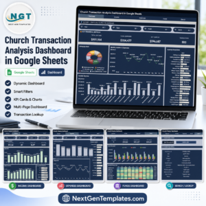 Church Transaction Analysis Dashboard in Google Sheets