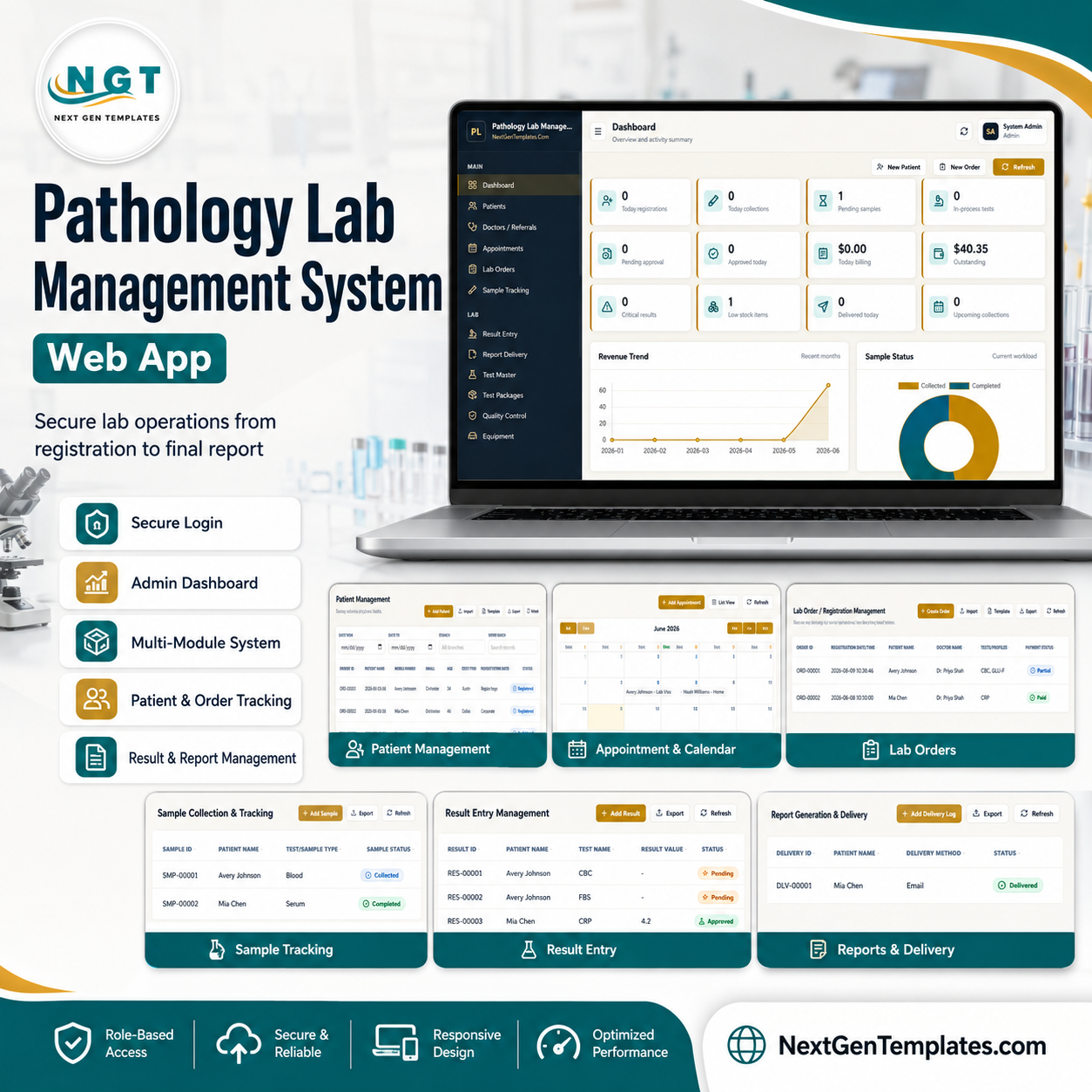 Pathology Lab Management System Web App