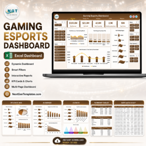Gaming Esports Dashboard in Excel