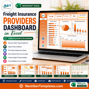 Freight Insurance Providers Dashboard in Excel