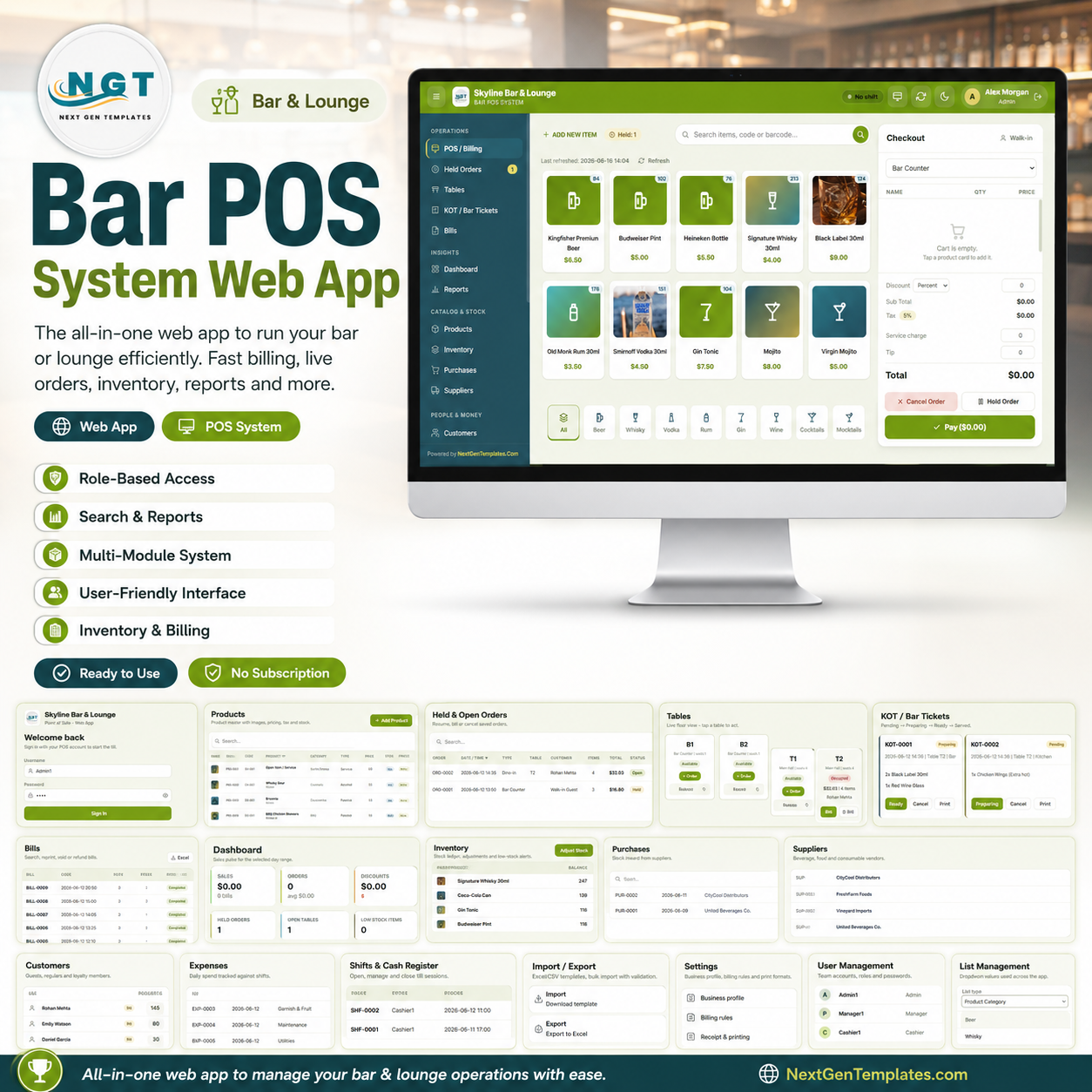 Bar POS System Web App
