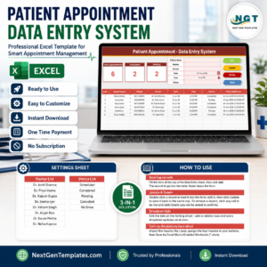 Patient Appointment Data Entry System in Excel