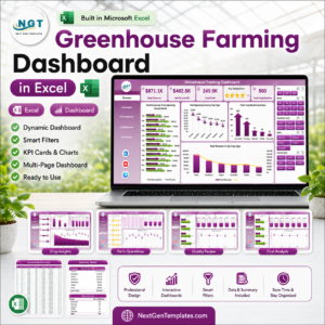 Greenhouse Farming Dashboard in Excel