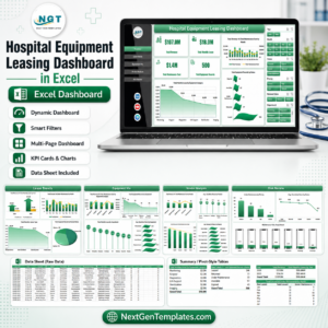 Hospital Equipment Leasing Dashboard in Excel