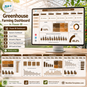 Greenhouse Farming Dashboard in Power BI