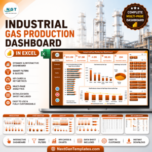 Industrial Gas Production Dashboard in Excel