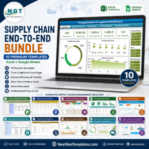 Supply Chain End-to-End Bundle – 10 Premium Templates (Excel + Google Sheets)
