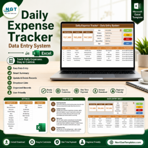 Daily Expense Tracker Data Entry System in Excel
