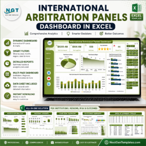 International Arbitration Panels Dashboard in Excel