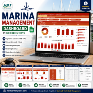 Marina Management Dashboard in Google Sheets
