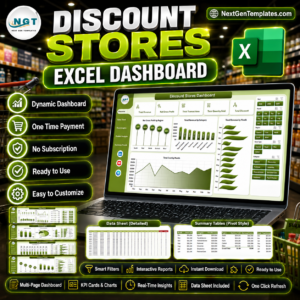 Discount Stores Dashboard in Excel