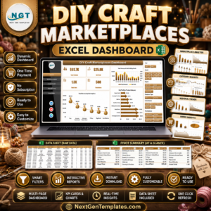 DIY Craft Marketplaces Dashboard in Excel