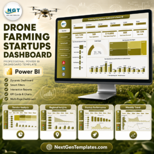 Drone Farming Startups Dashboard in Power BI