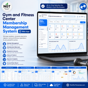 Gym and Fitness Center Membership Management System Web App