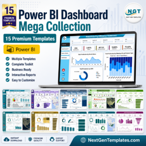 Power BI Dashboard Mega Collection – 15 Premium Templates (Power BI)
