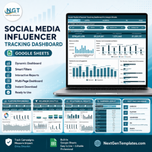 Social Media Influencer Tracking Dashboard in Google Sheets