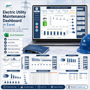 Electric Utility Maintenance Dashboard in Excel