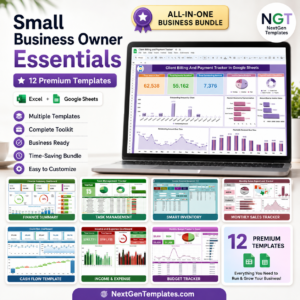 Small Business Owner Essentials – 12 Premium Templates (Excel + Google Sheets)