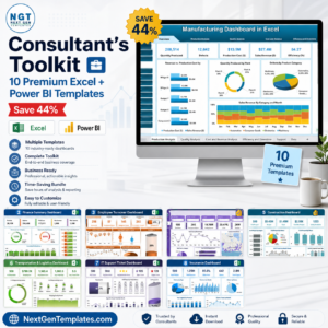 Consultant's Toolkit – 10 Premium Templates (Excel + Power BI)