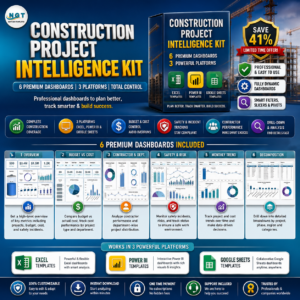 Construction Project Intelligence Kit – 6 Premium Templates (Excel + Power BI + Google Sheets)