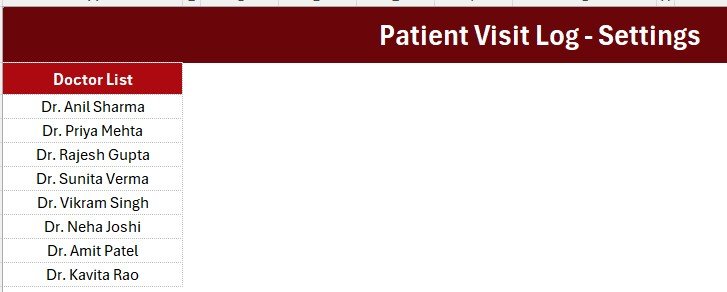 Patient Visit Log VBA Data Entry Form in Excel